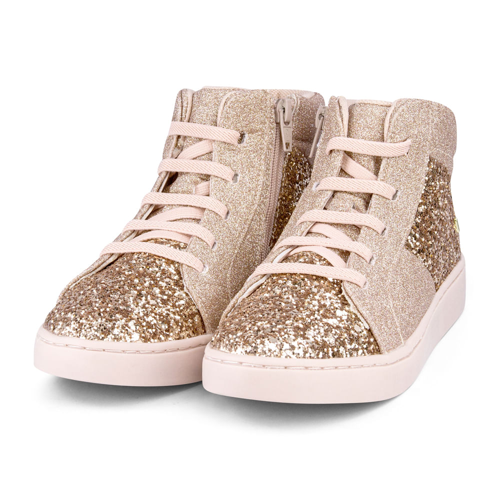 bota bibi glitter rosa