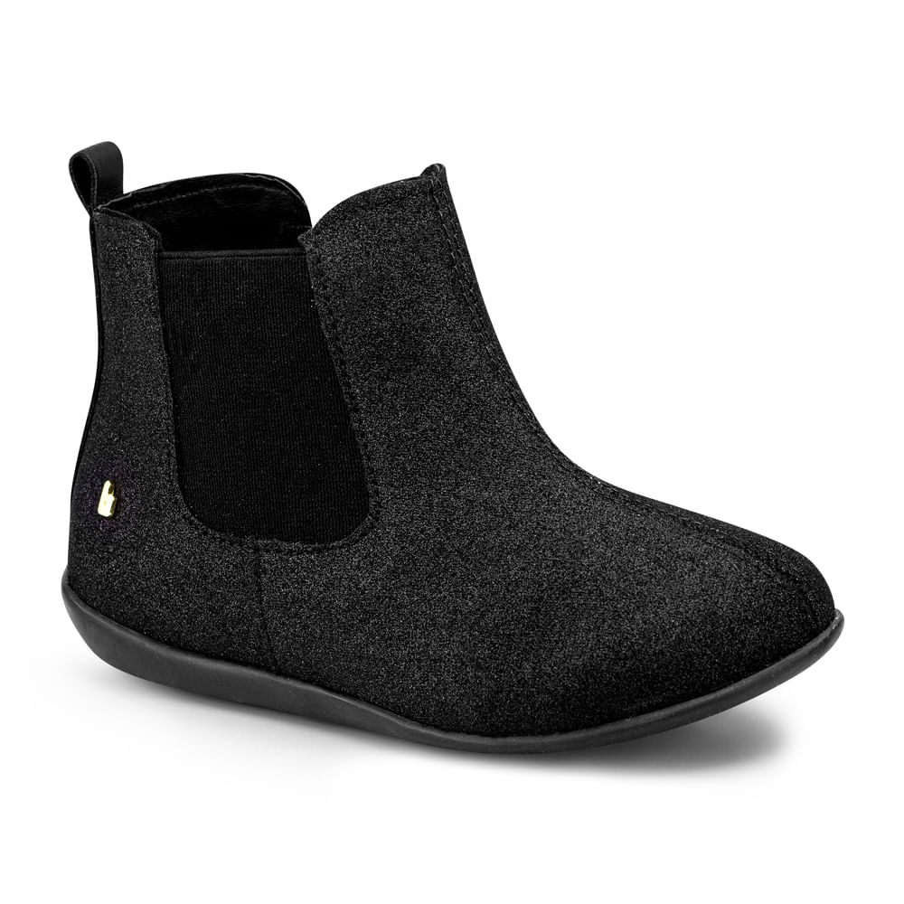 bota preta com glitter