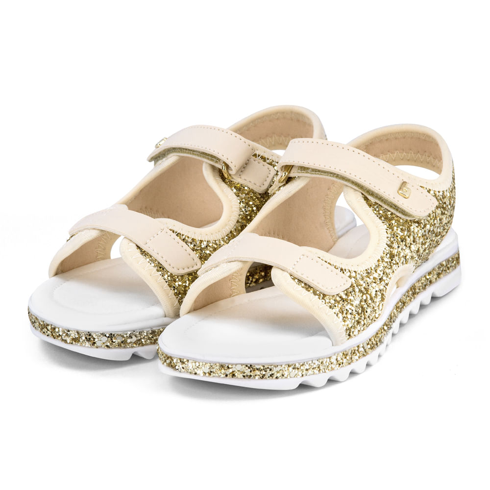 sandalia bibi dourada