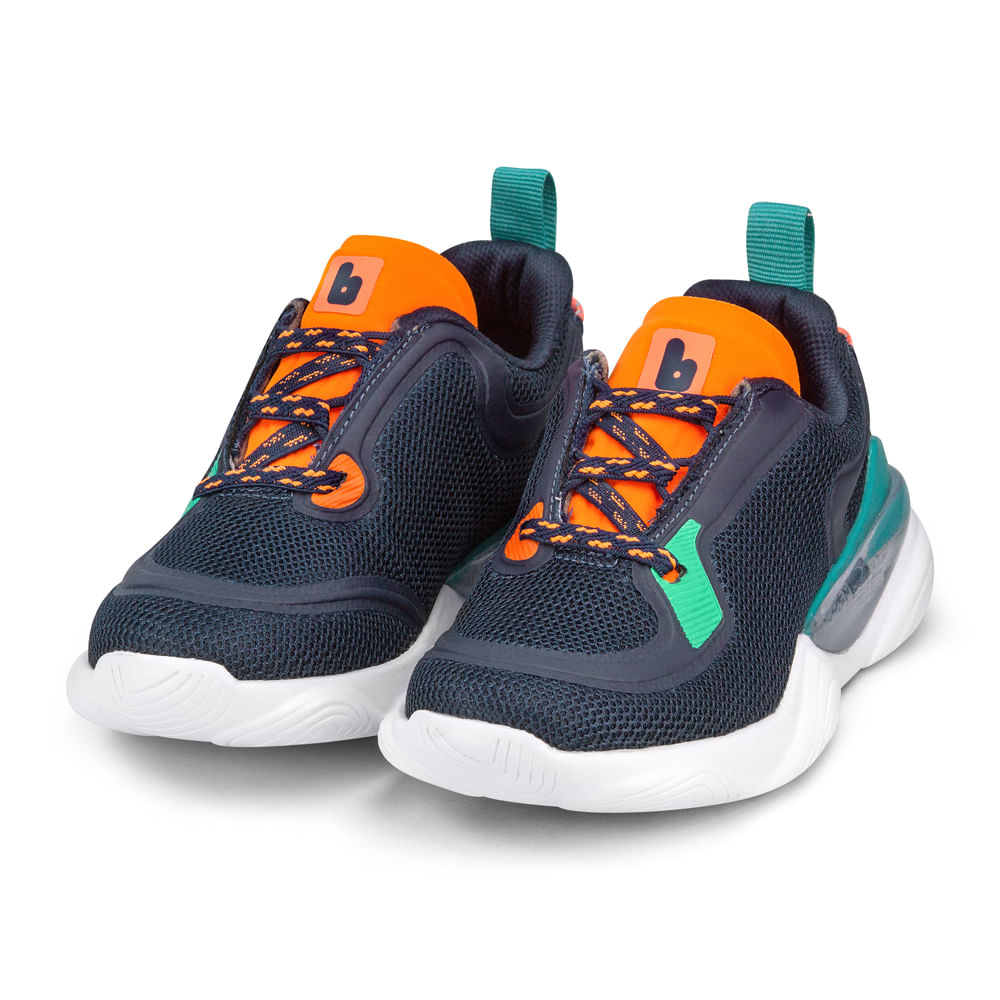 tenis bibi azul e laranja