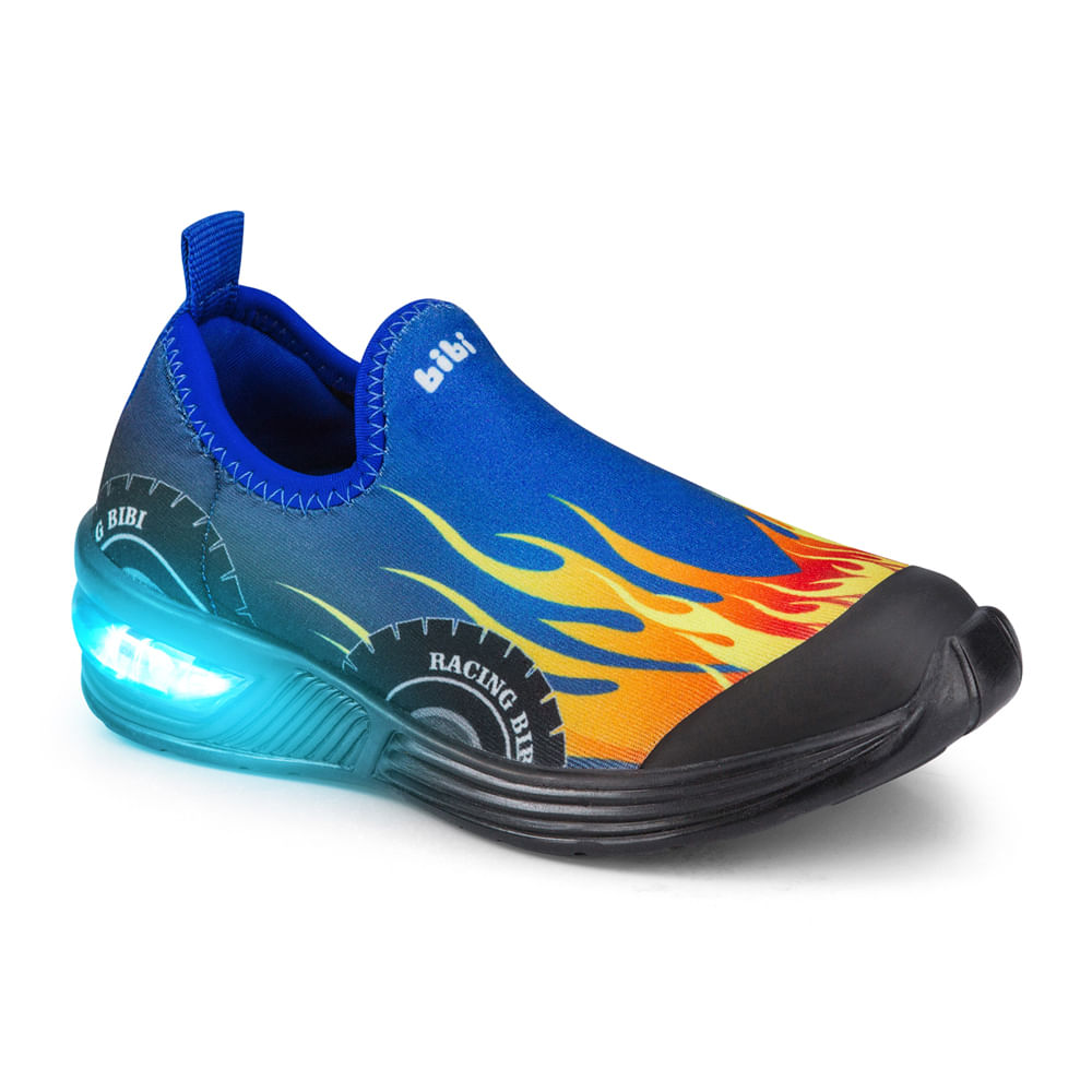 Tênis Infantil Bibi de Luz Space Wave Masculino Azul Estampado de Carro -  1132038 - Renner