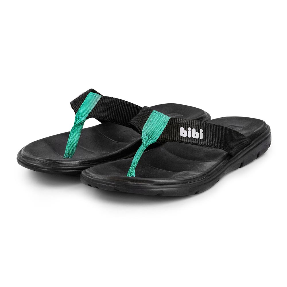 Sandália Infantil Bibi Basic Sandals Mini Preto com Verde 1101107