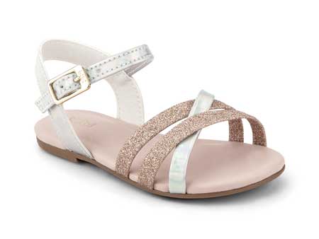 Sandália Infantil Bibi Flat Mini Rosa e Holografico - 1150010