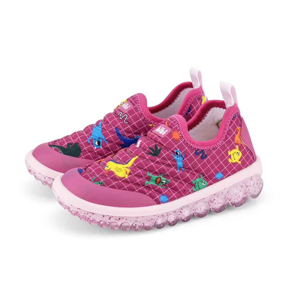 Tênis Infantil Bibi Roller Monsters Feminino Rosa - 1174003 Rosa