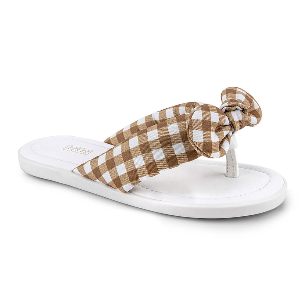 Rasteirinha Infantil Feminina Bibi Soft Flat Branca com Caramelo 1169062
