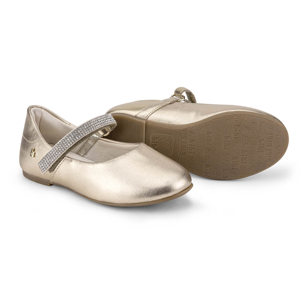 Sapatilha Infantil Feminina Bibi Ballerina Dourada 1171022