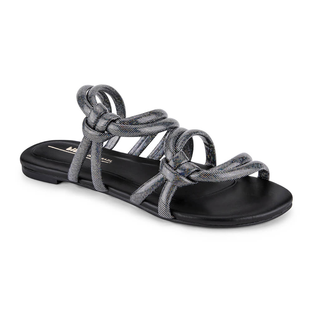 Rasteirinha Infantil Feminina Bibi Little Me Preto 1104303
