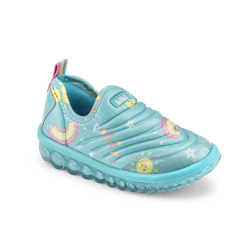 Tênis Infantil Feminino Bibi Roller 2.0 Azul Estampa Positive 1155115
