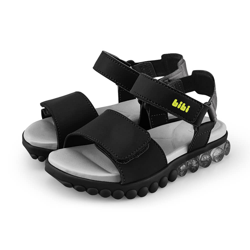 Sandália de Luz Infantil Masculina Bibi Summer Roller Light Preta 1193012