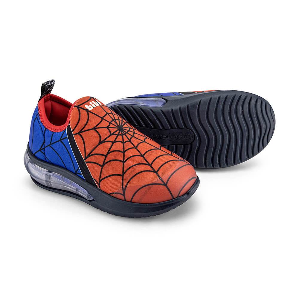 Tênis Infantil de Luz Bibi Space Wave 3.0 Vermelho e Azul de Aranha