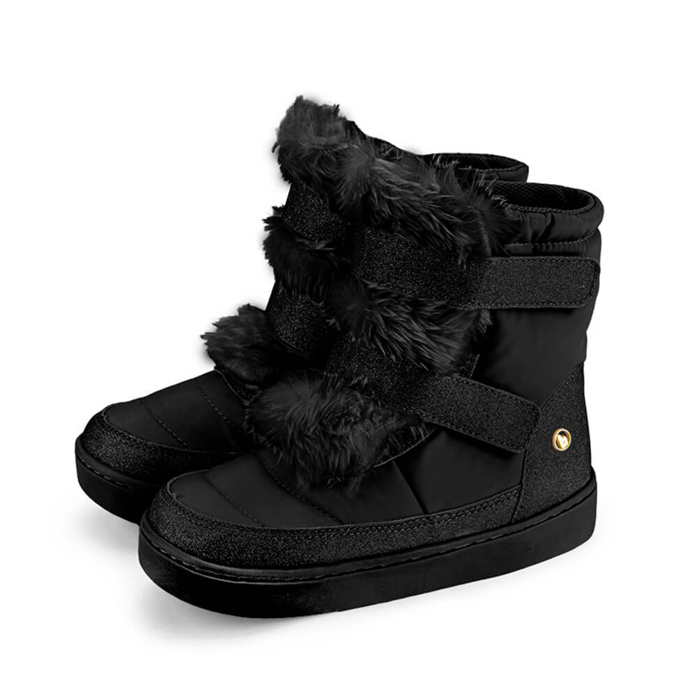 Bota Infantil Feminina Cano Médio Preta Bibi Urban Boots