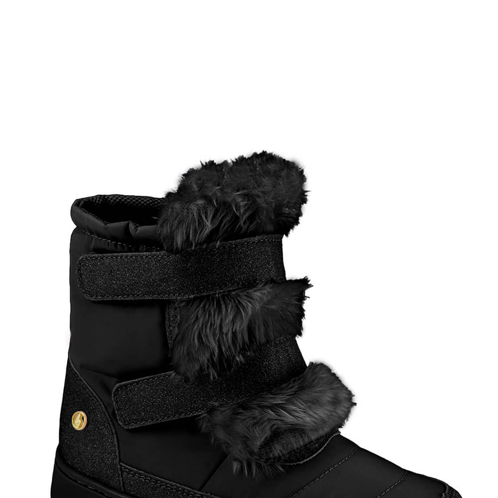 Bota Infantil Feminina Cano Médio Preta Bibi Urban Boots