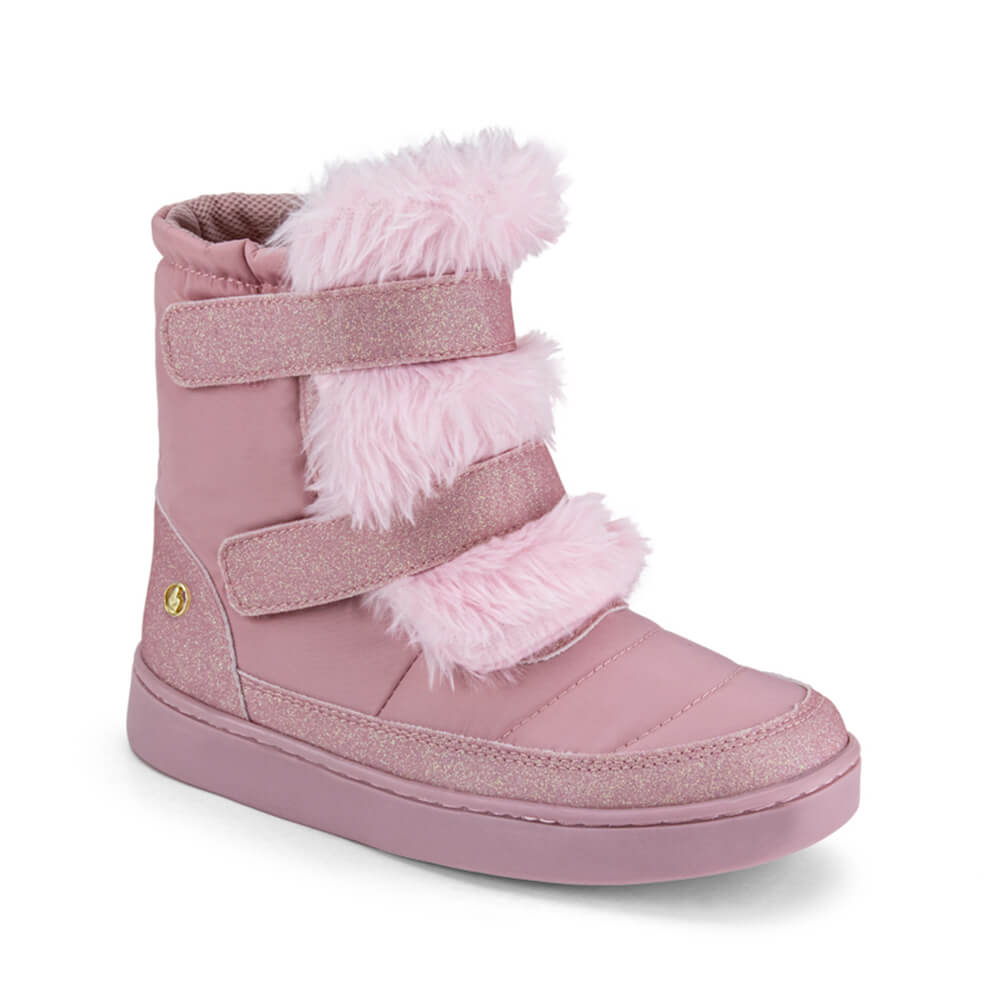 Bota Infantil Feminina Cano Médio Rosa Bibi Urban Boots