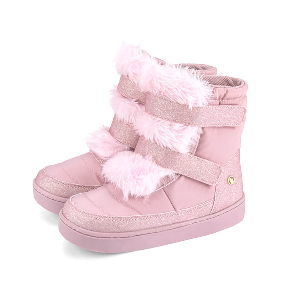 Bota Infantil Feminina Cano Médio Rosa Bibi Urban Boots