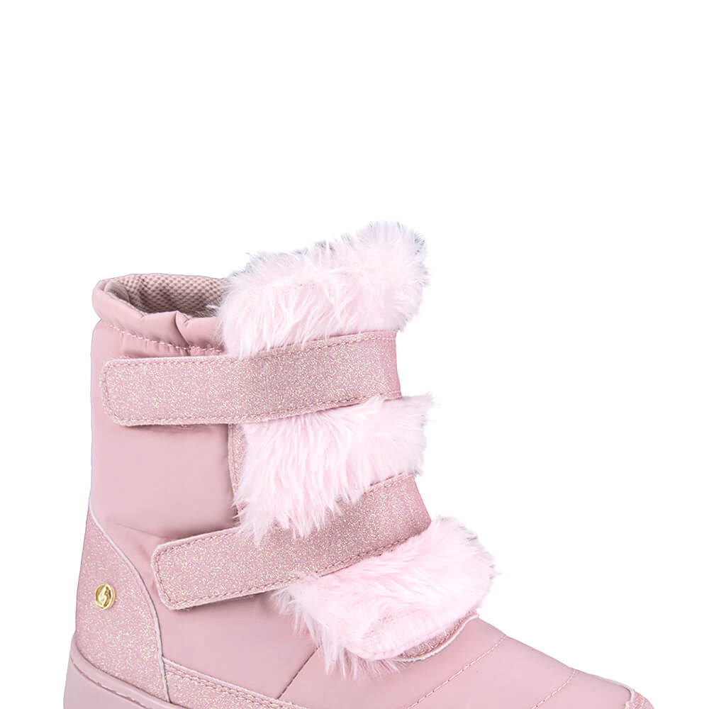 Bota Infantil Feminina Cano Médio Rosa Bibi Urban Boots