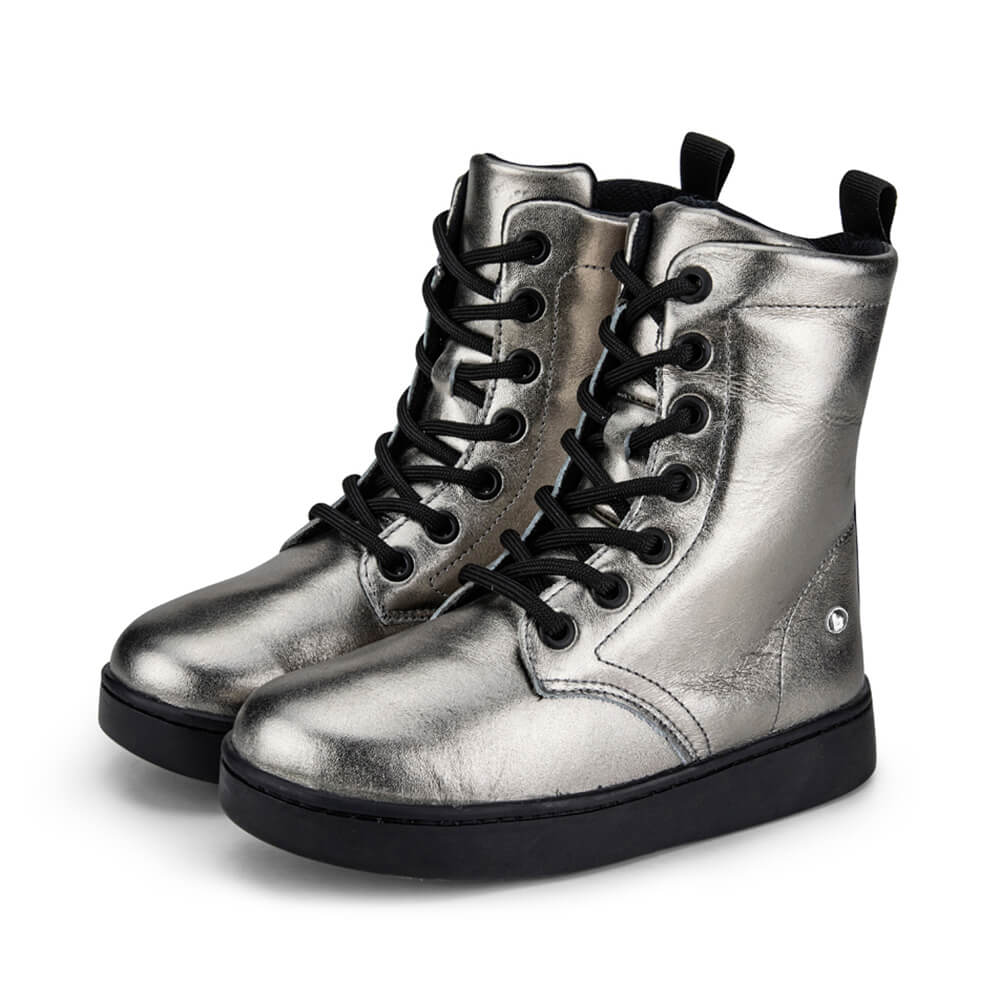 Bota Coturno Infantil Feminino Cinza Bibi Urban Boots