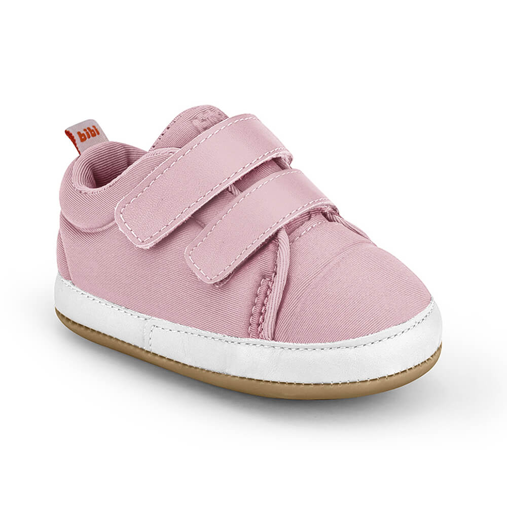 Tênis Infantil Bibi Casual Rosa com Velcro Afeto Joy