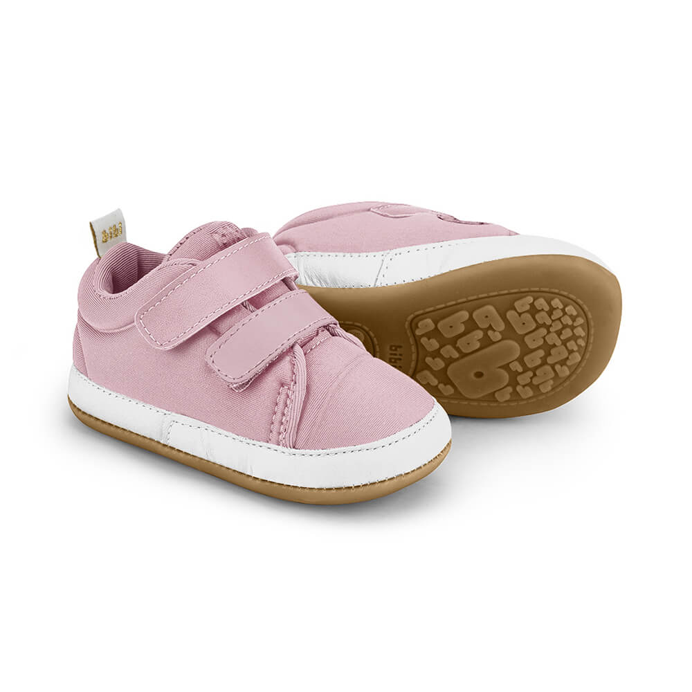 Tênis Infantil Bibi Casual Rosa com Velcro Afeto Joy