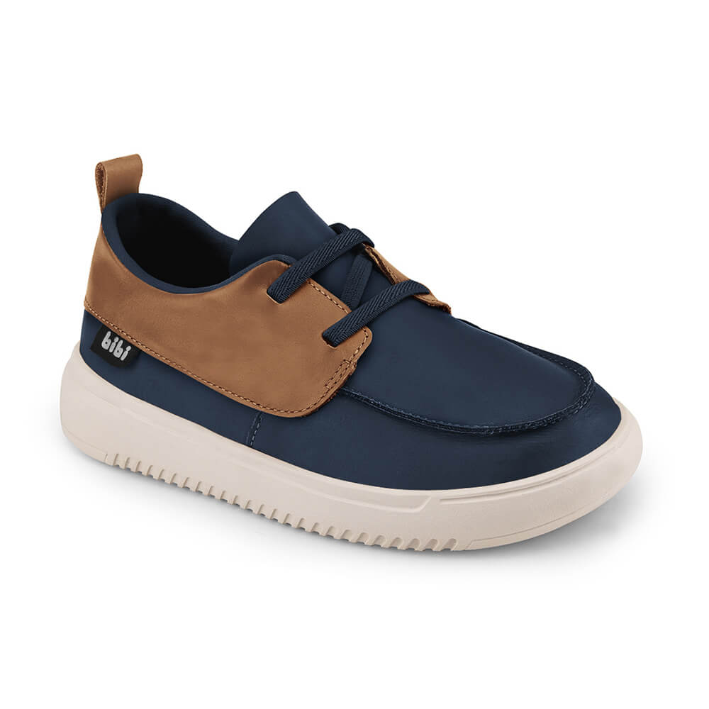 Tênis Infantil Bibi Casual Azul com Marrom New Way