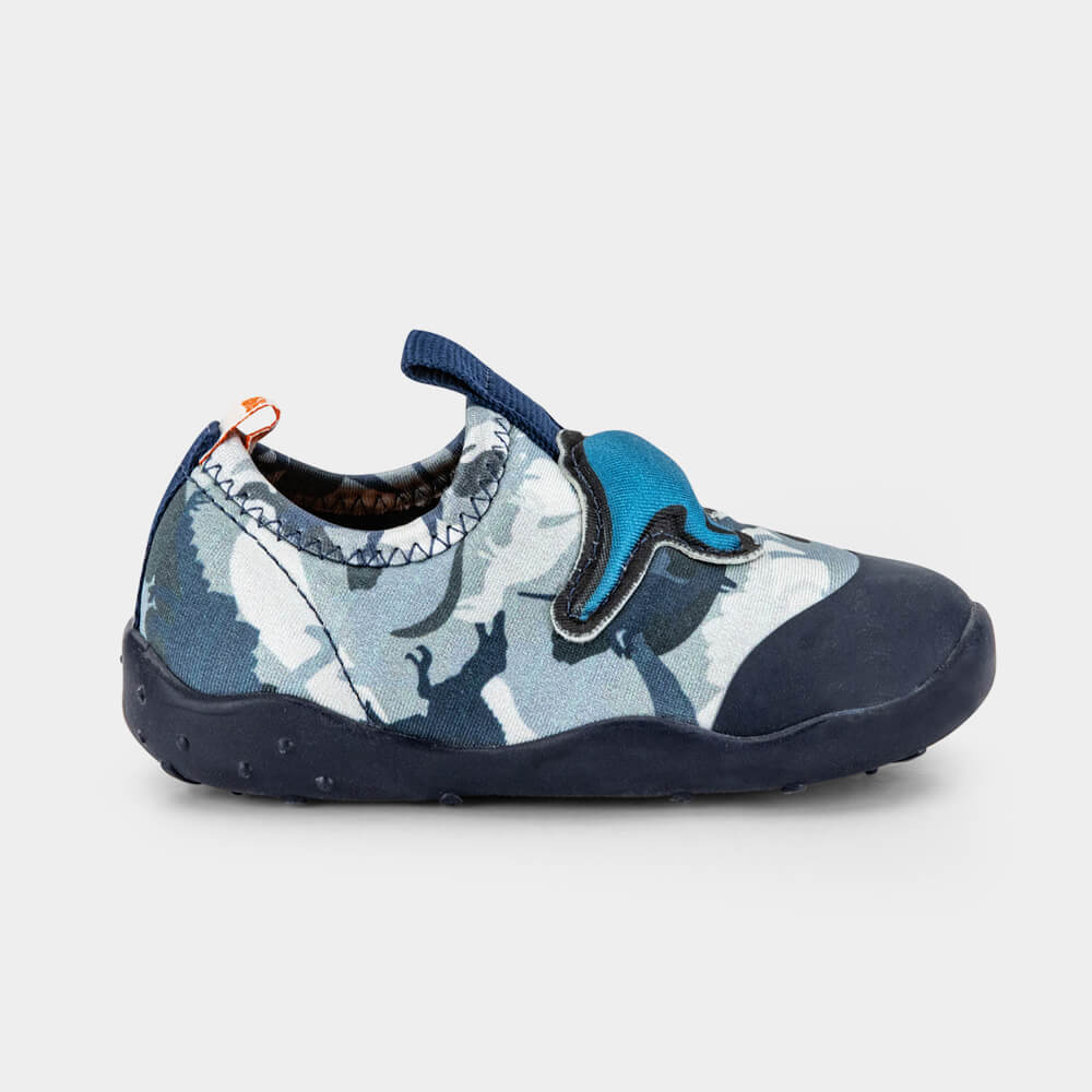 Tênis Infantil Bibi Casual Cinza Estampa Dino Fisioflex 4.0 II