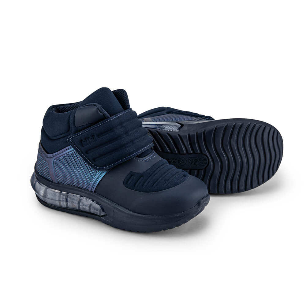 Bota Infantil de Luz Azul com Velcro Bibi Space Wave 3.0