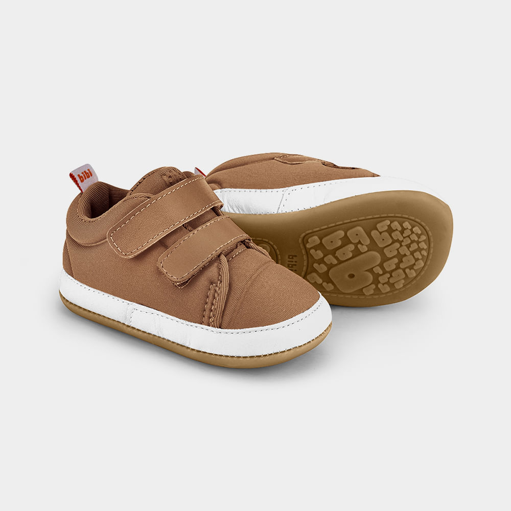 Tênis Infantil Bibi Afeto Joy II Marrom com duas tiras