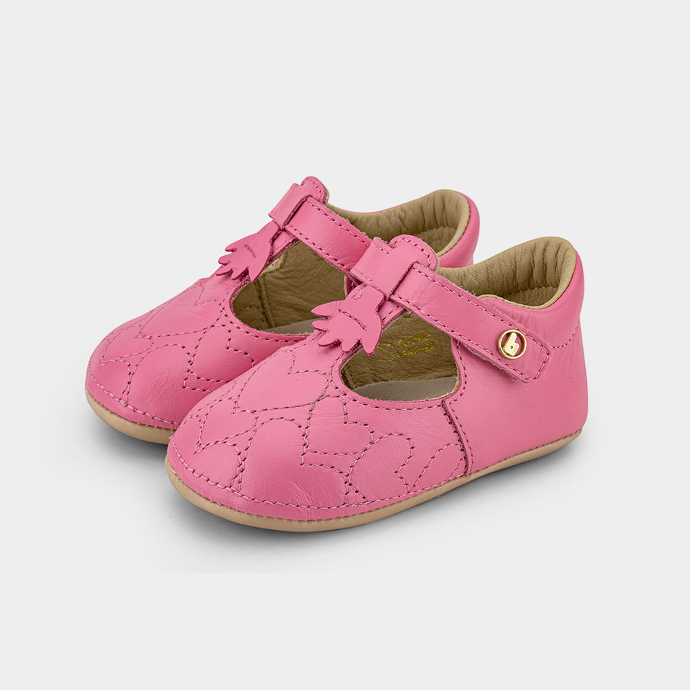 Sapatilha Infantil Bibi Afeto Joy II Rosa Flamingo com Tira