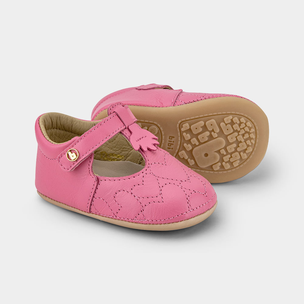 Sapatilha Infantil Bibi Afeto Joy II Rosa Flamingo com Tira