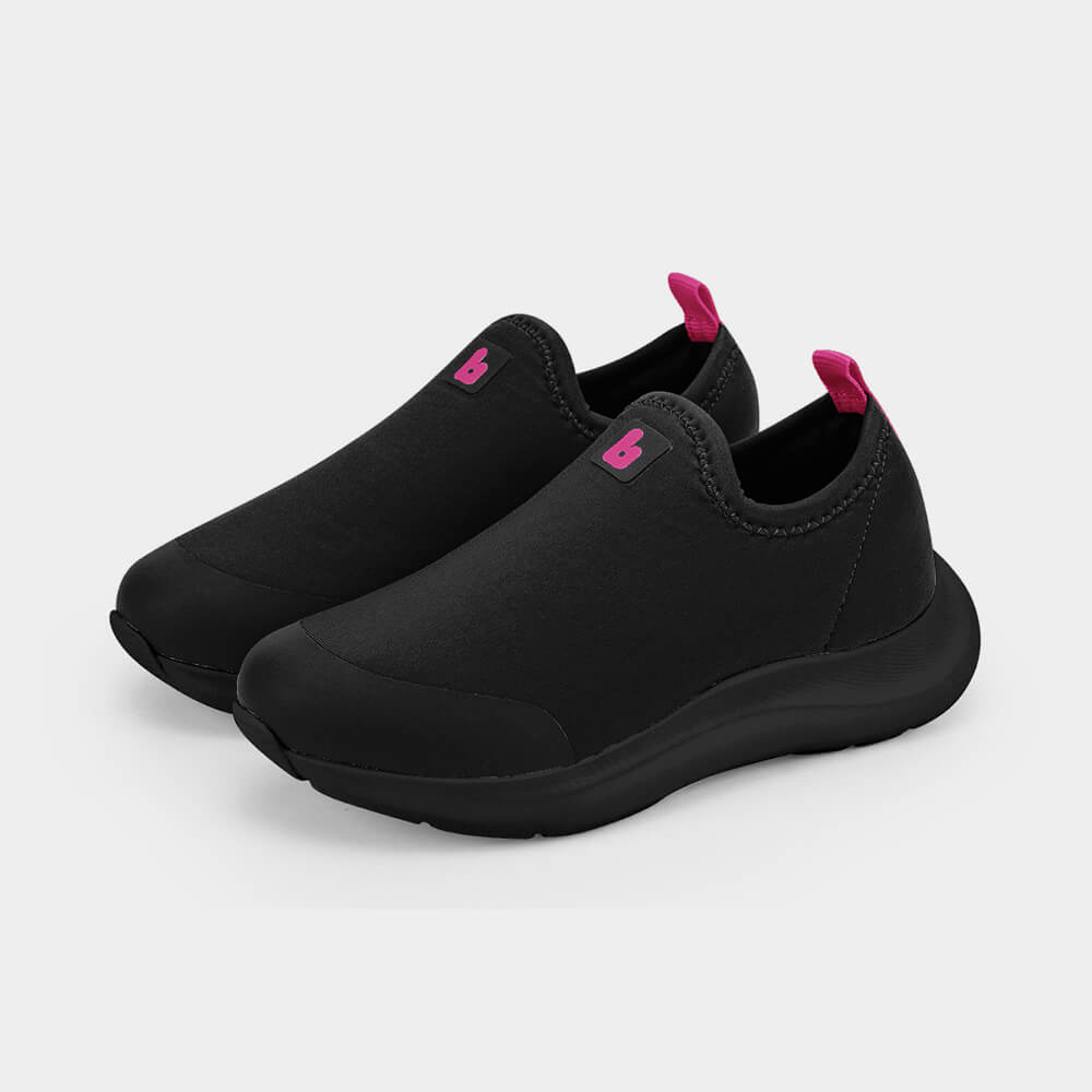 Tênis Infantil Bibi Action Preto com Rosa Pitaya