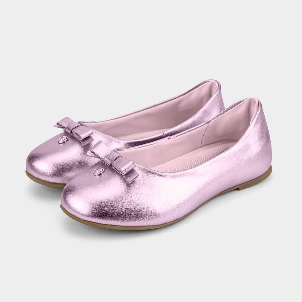 Sapatilha Infantil Bibi Ballerina Kids Rosa com Laço