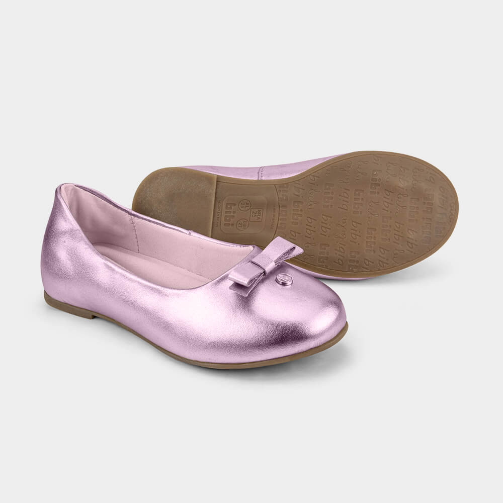 Sapatilha Infantil Bibi Ballerina Kids Rosa com Laço