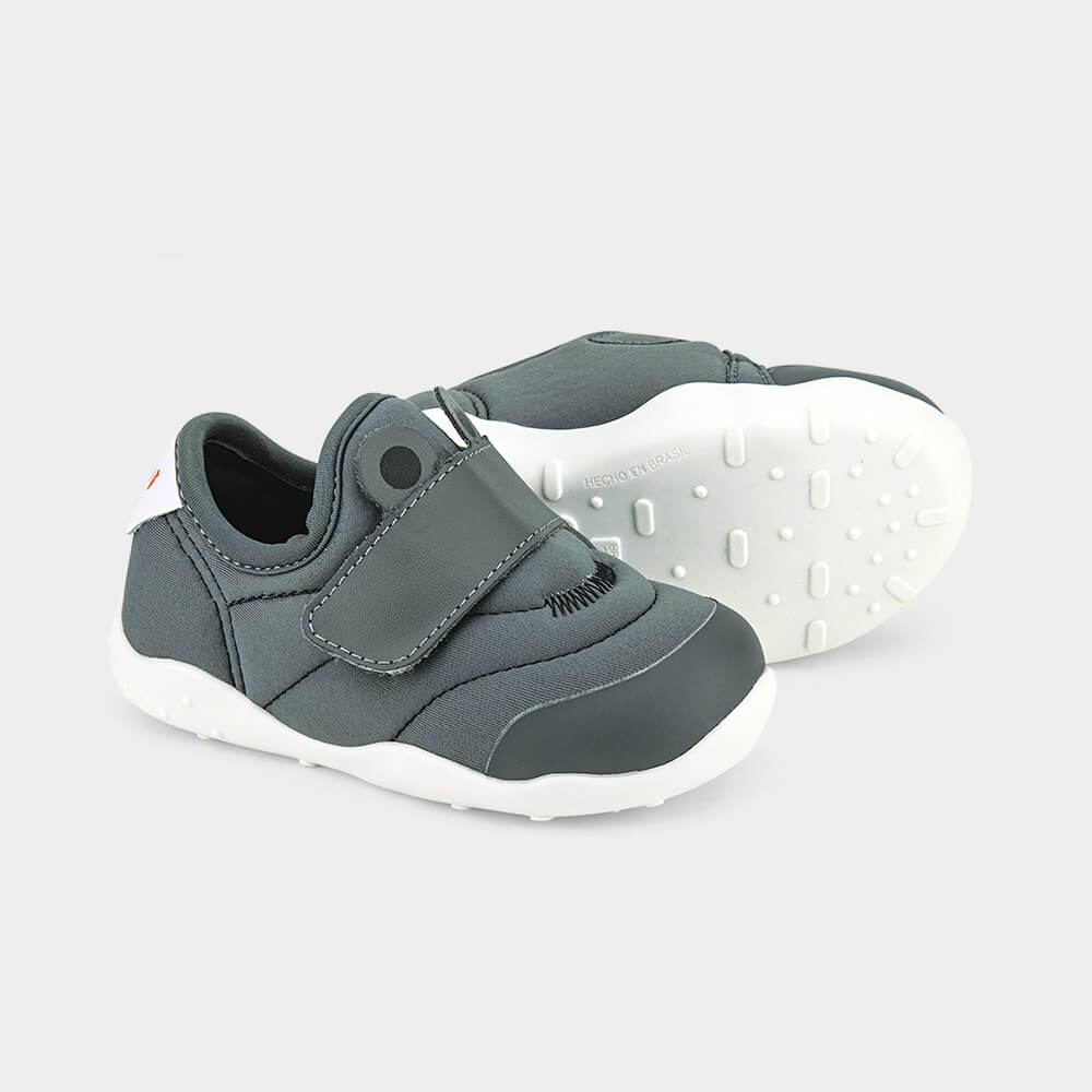 Tênis Infantil Bibi Fisioflex Originals Cinza com Sapinho