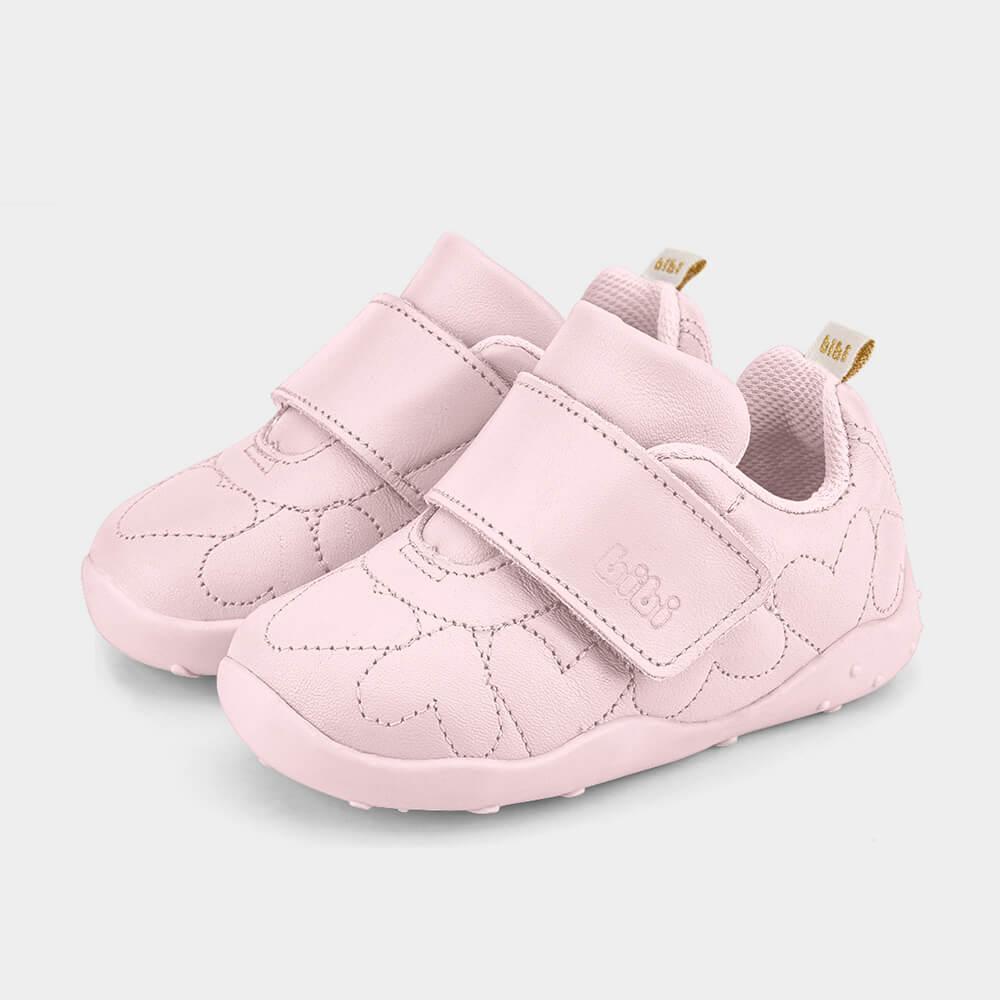 Tênis Infantil Bibi Fisioflex Originals Rosa com Corações