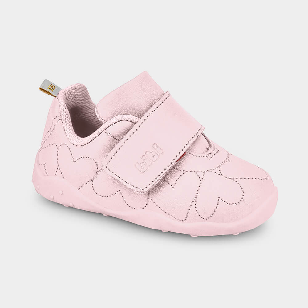 Tênis Infantil Bibi Fisioflex Originals Rosa com Corações