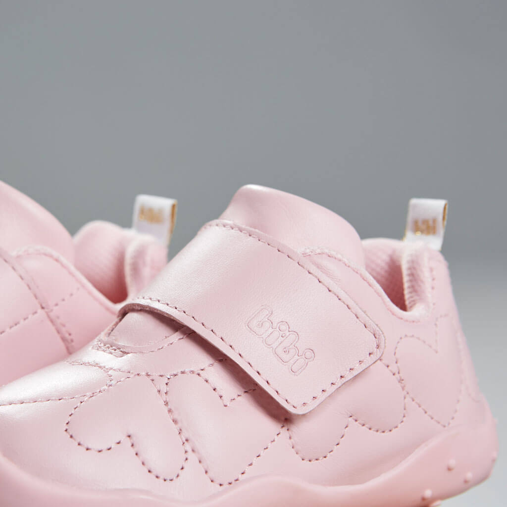 Tênis Infantil Bibi Fisioflex Originals Rosa com Corações