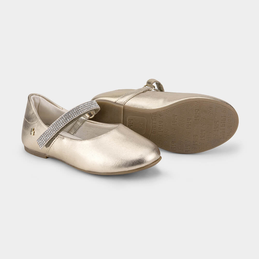 Sapatilha Infantil Bibi Ballerina Kids Dourada