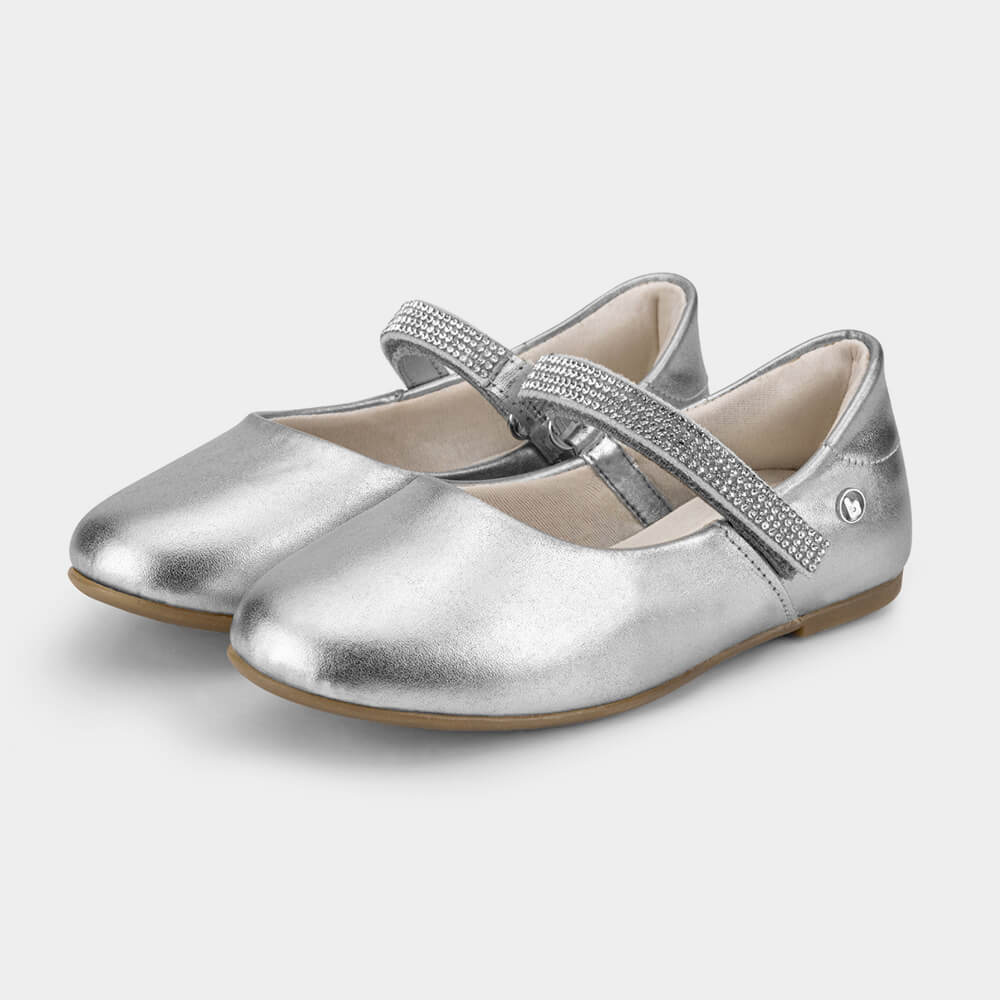 Sapatilha Infantil Bibi Ballerina Kids Prata