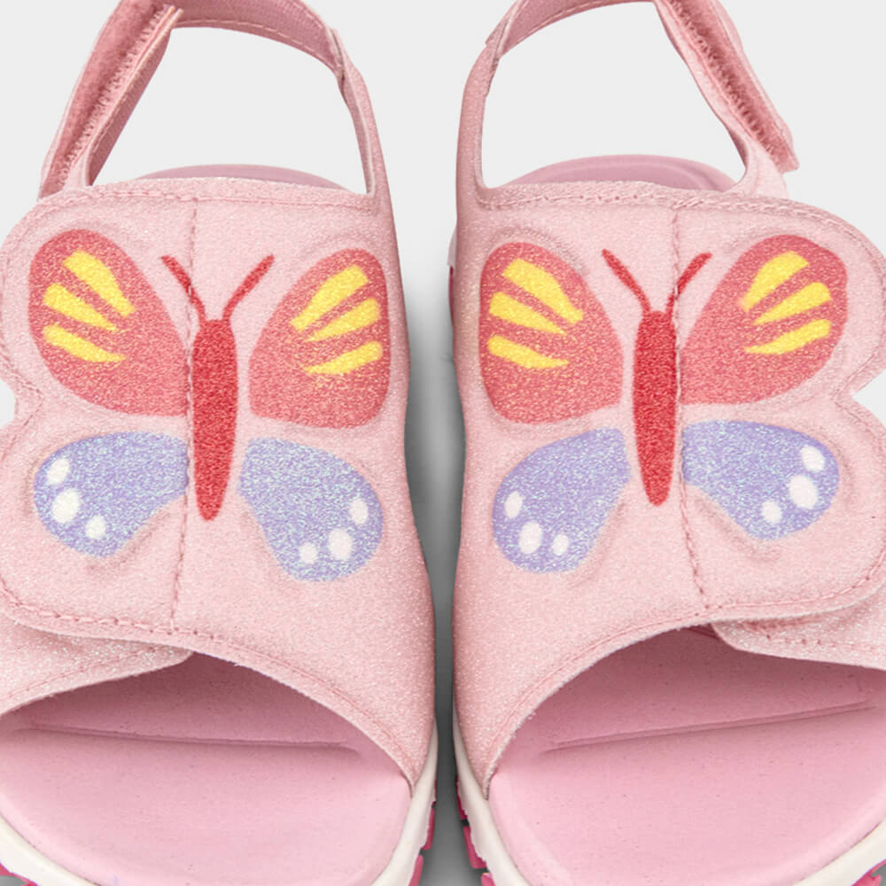 Papete Infantil Bibi Summer Roller Sport Rosa de Borboleta