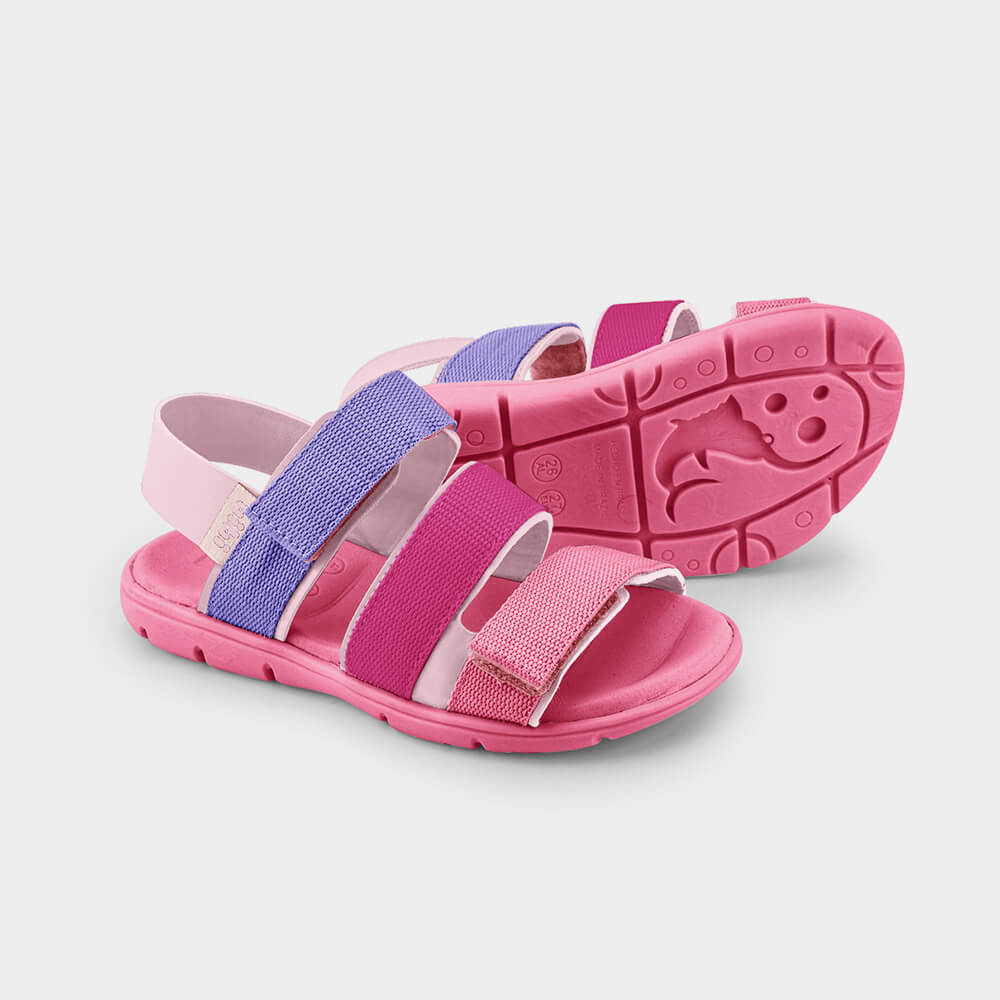 Papete Infantil Bibi Basic Sandals Mini Rosa Colorido 1101199