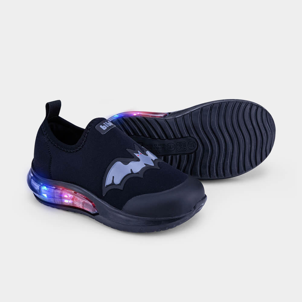 Tênis Infantil de Luz Bibi Space Wave 3.0 Preto de Morcego