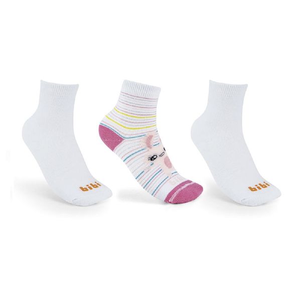Kit de Meias Infantil Kids lll Branca e Estampada 37/39