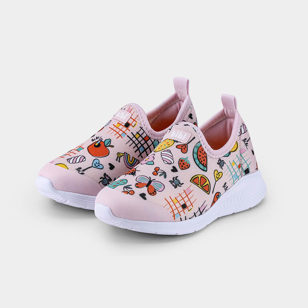 Tênis Infantil Bibi Fly Baby II Rosa Estampa Divertida