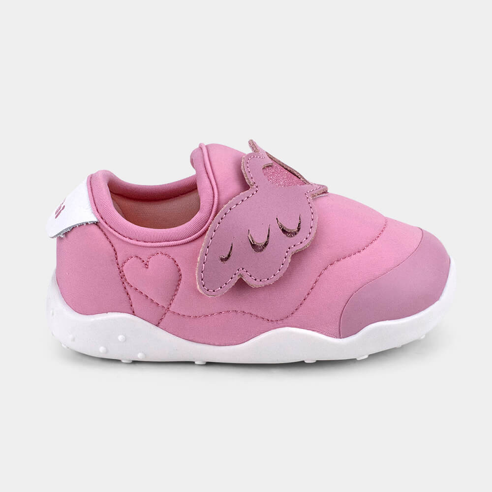 Tênis Infantil Bibi Fisioflex Originals Rosa de Coração