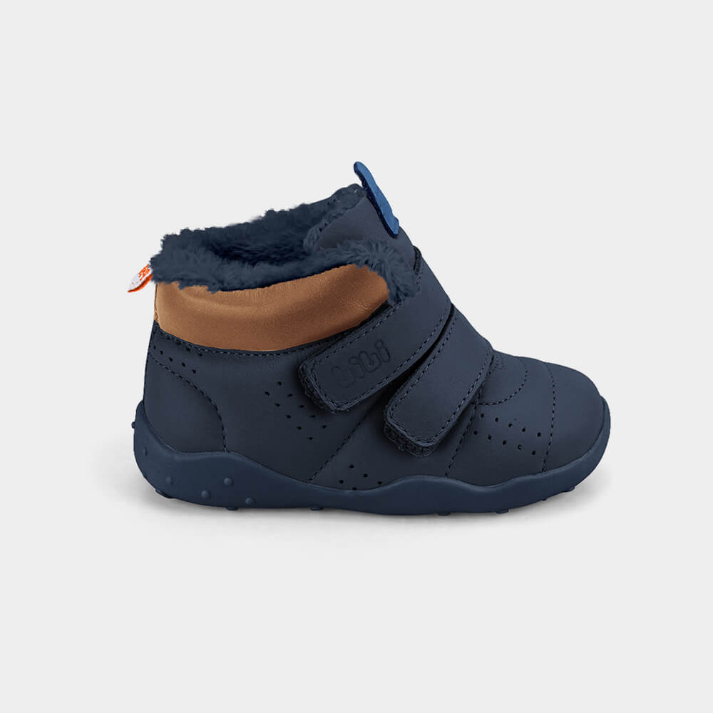 Abotinado Infantil Bibi Fisioflex Originals Azul com Pelinho