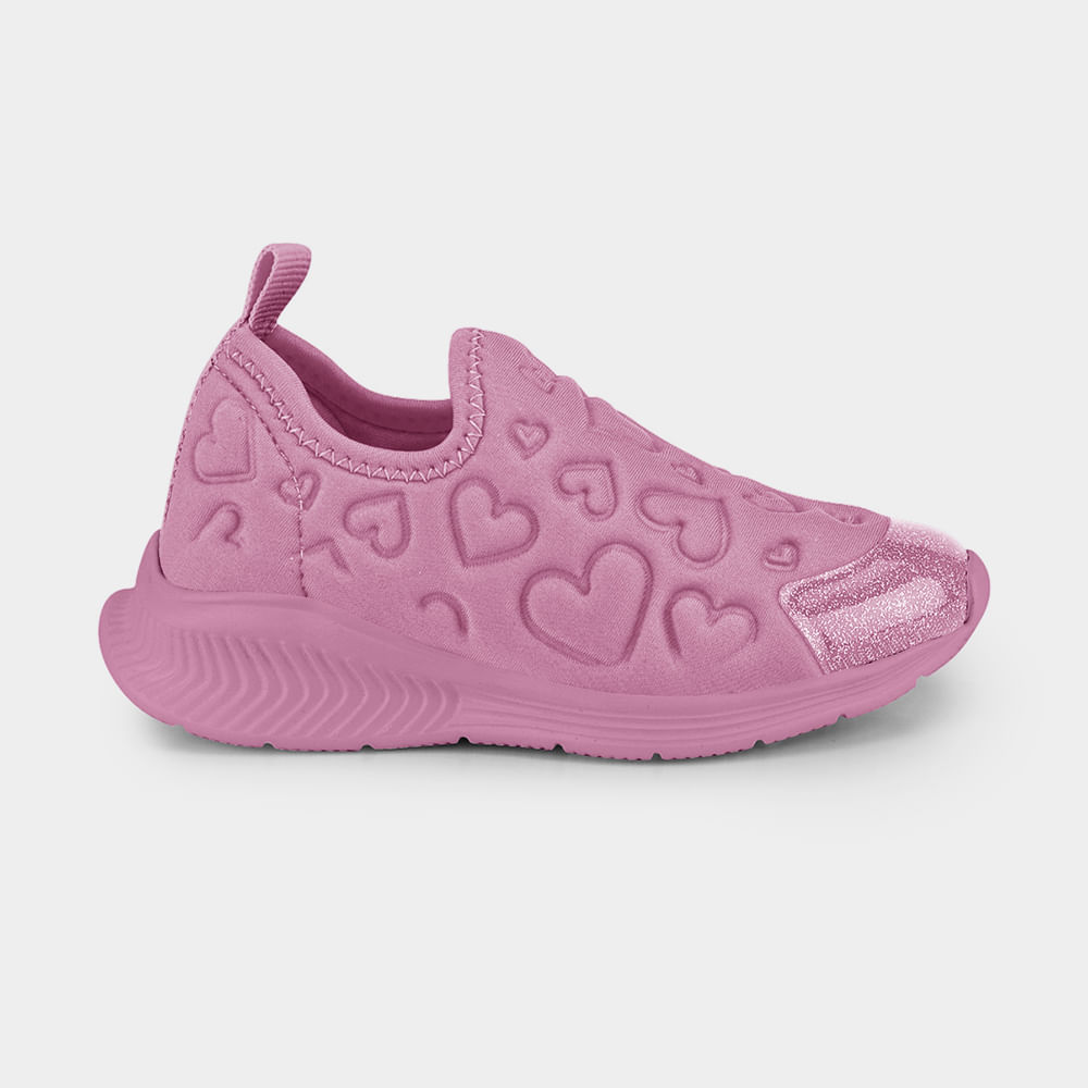 Tênis Infantil Bibi Fly Baby II Rosa Matte de Coração