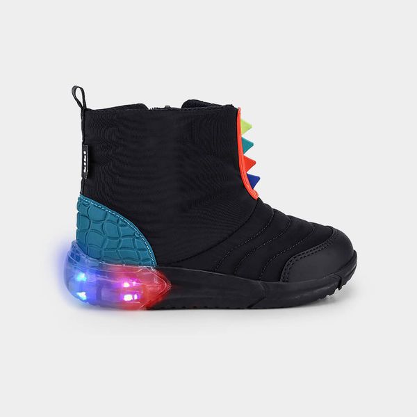 Bota Infantil de Luz Bibi Space Preto de Dragossauro 22