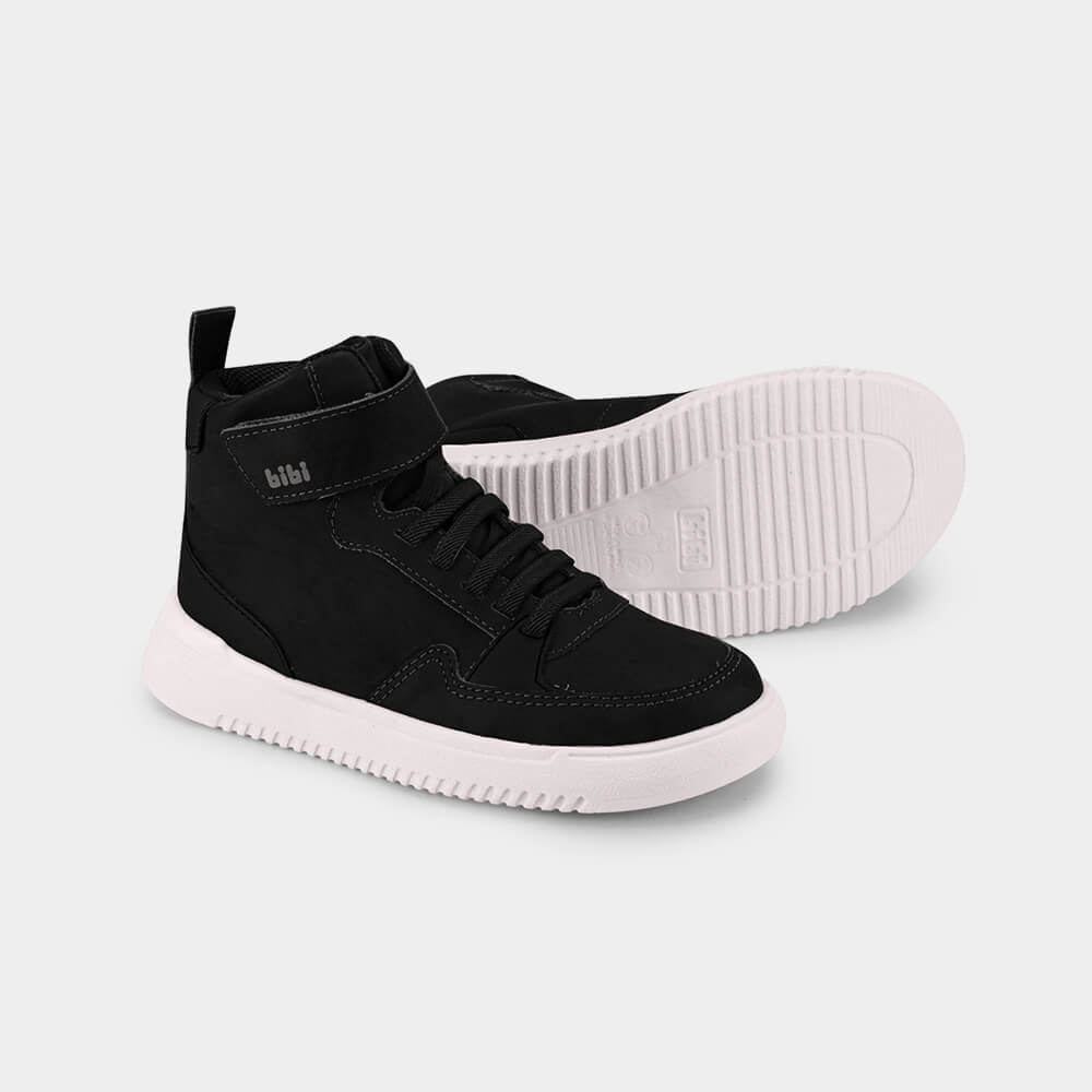 Abotinado Infantil Bibi New Way Preto de Couro