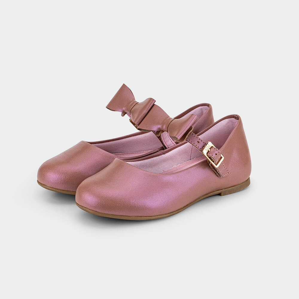 Sapatilha Infantil Bibi Ballerina Mini Rosa Metalizado