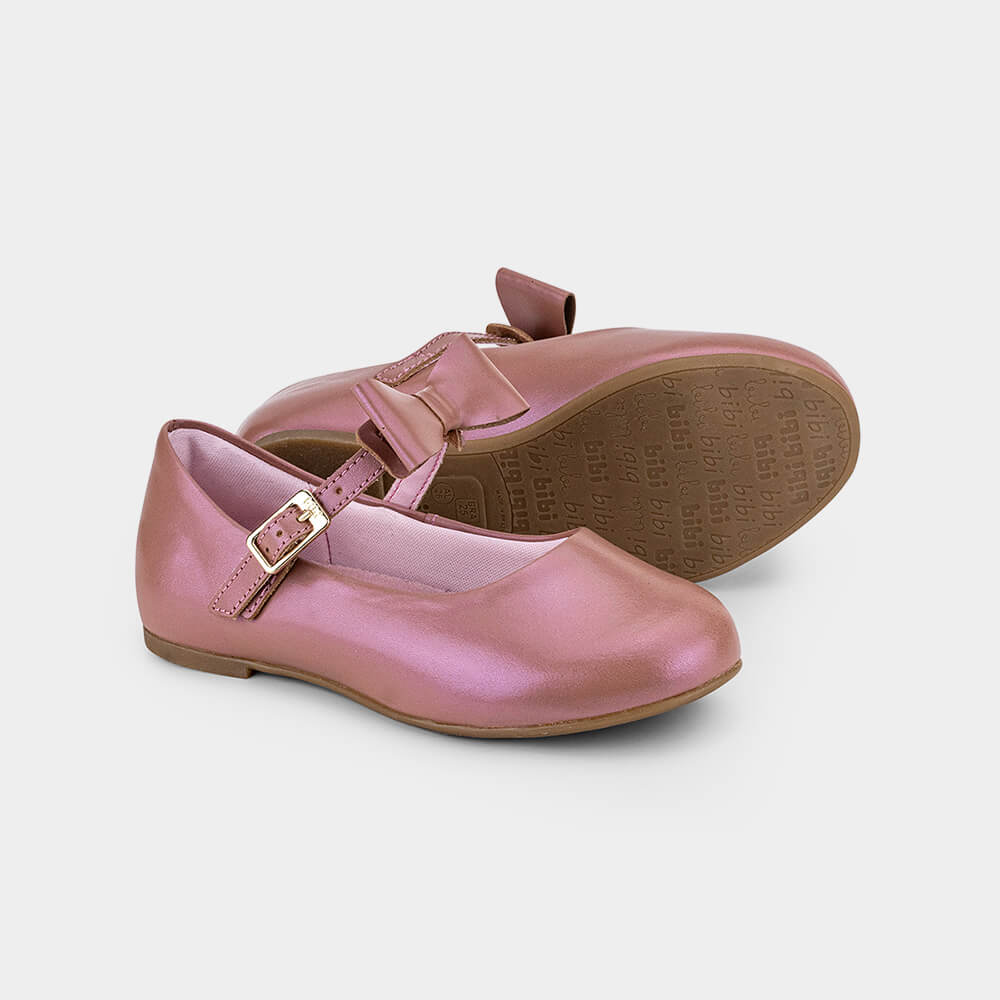 Sapatilha Infantil Bibi Ballerina Mini Rosa Metalizado