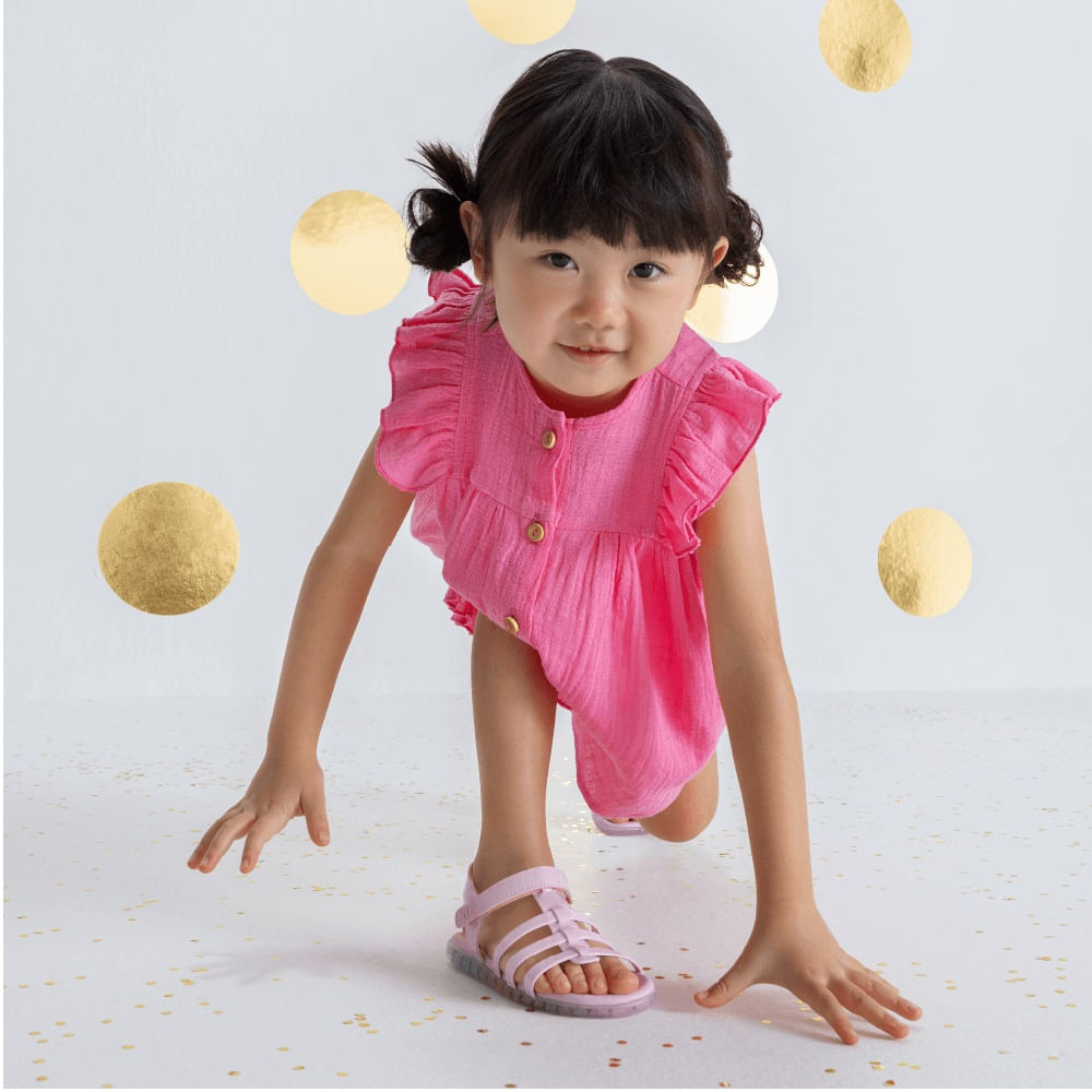 Sandália Infantil Bibi Baby Soft II Rosa 1188107